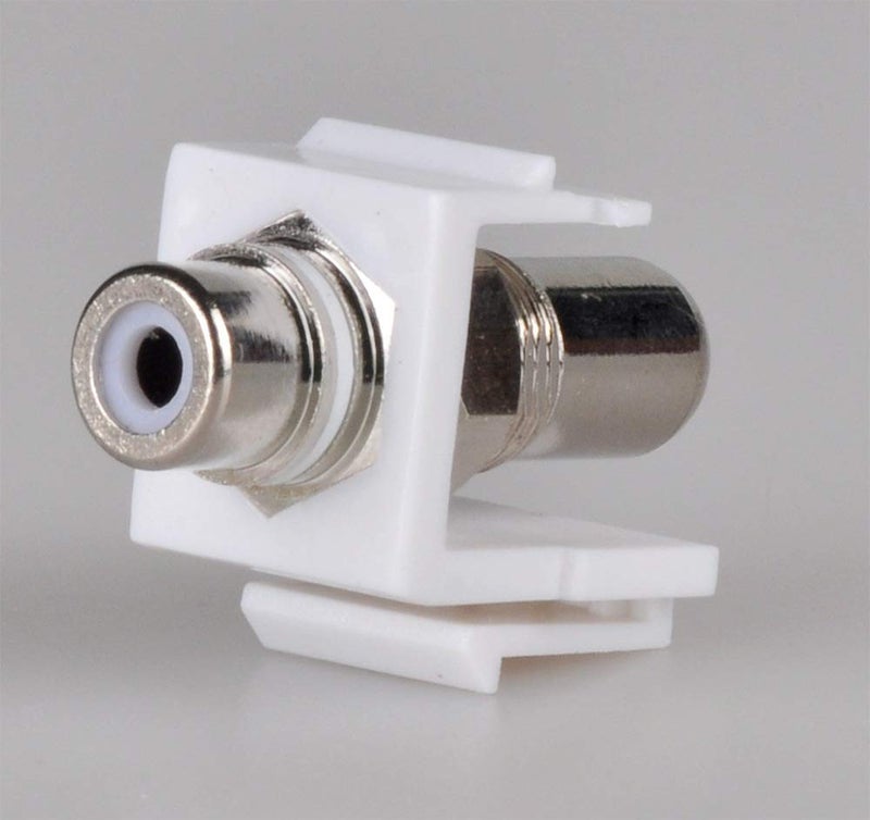 HTTX RCA Wall Plate, HTTX White 3-Port RCA Wall Plate with Removable F/F RCA Keystone Jack Inserts for Composite Audio/Video - Image 5